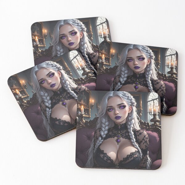Item preview, Hot Halloween Anime Babe Goth Mommy Waifu Woman designed and sold by Your New Fixation.