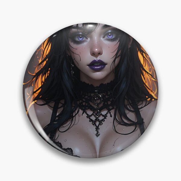 Item preview, Hot Halloween Anime Babe Goth Mommy Waifu Woman designed and sold by Your New Fixation.