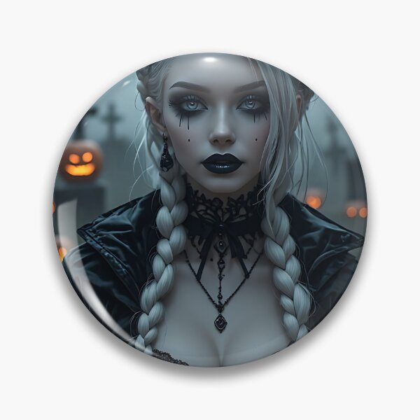 Item preview, Hot Halloween Anime Babe Goth Mommy Waifu Woman designed and sold by Your New Fixation.