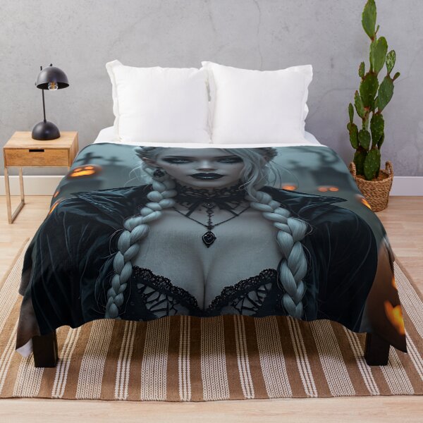 Item preview, Hot Halloween Anime Babe Goth Mommy Waifu Woman designed and sold by Your New Fixation.