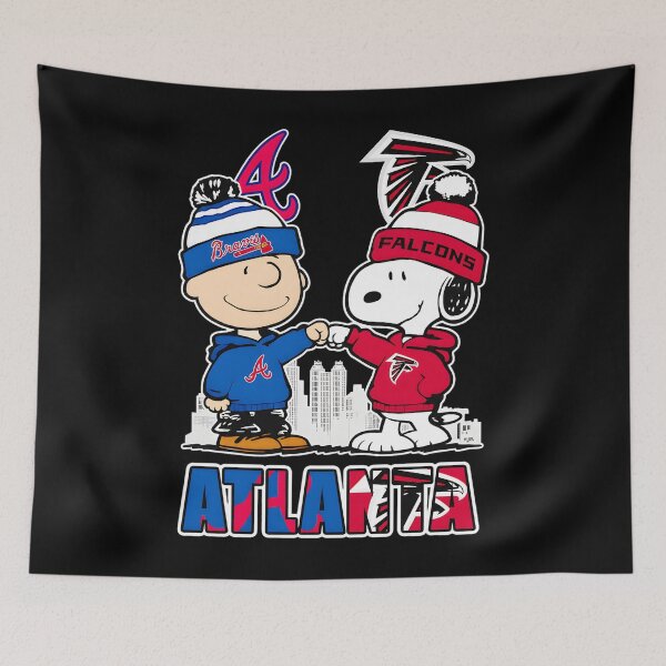 Item preview, Atlantaa Braves Falcons Peanuts Fist Bump designed and sold by LucianaMoraes.