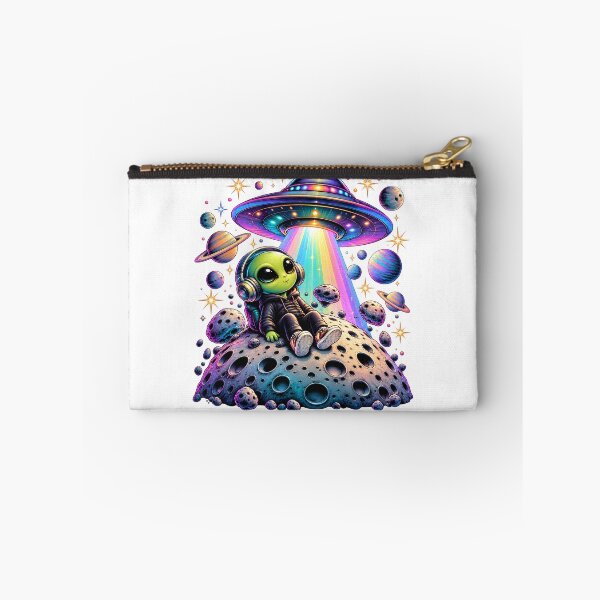 Item preview, Chill Alien Under a Rainbow UFO designed and sold by TinyWeird.