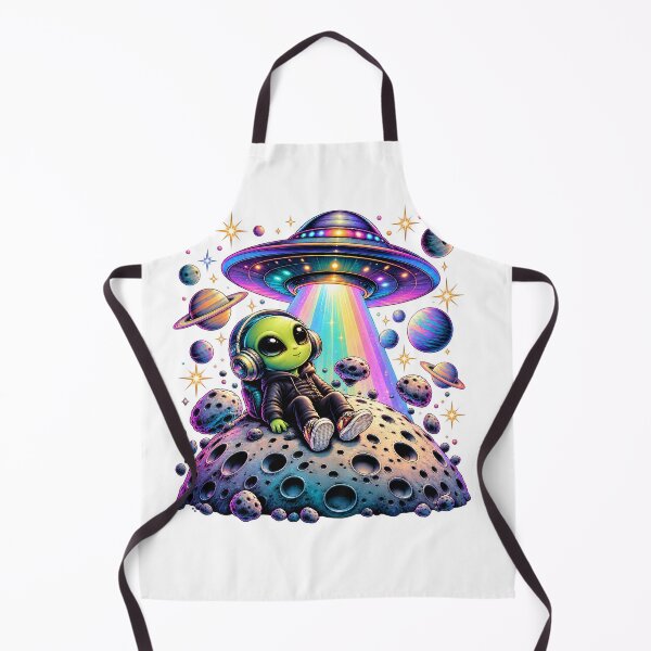 Item preview, Chill Alien Under a Rainbow UFO designed and sold by TinyWeird.