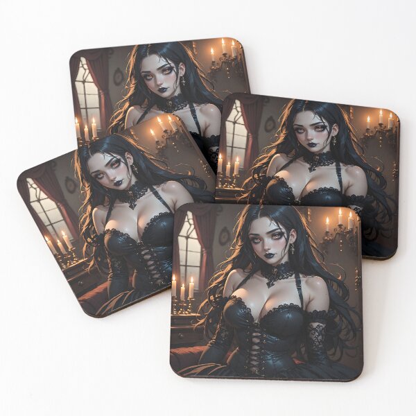 Item preview, Hot Halloween Anime Babe Goth Mommy Waifu Woman designed and sold by Your New Fixation.
