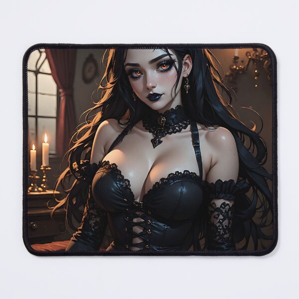 Item preview, Hot Halloween Anime Babe Goth Mommy Waifu Woman designed and sold by Your New Fixation.