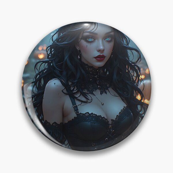 Item preview, Hot Halloween Anime Babe Goth Mommy Waifu Woman designed and sold by Your New Fixation.
