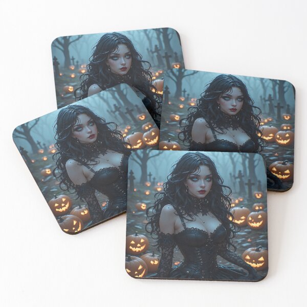 Item preview, Hot Halloween Anime Babe Goth Mommy Waifu Woman designed and sold by Your New Fixation.