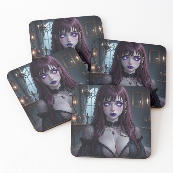 Item preview, Hot Halloween Anime Babe Goth Mommy Waifu Woman designed and sold by Your New Fixation.