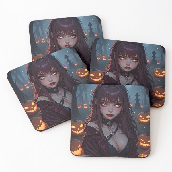 Item preview, Hot Halloween Anime Babe Goth Mommy Waifu Woman designed and sold by Your New Fixation.