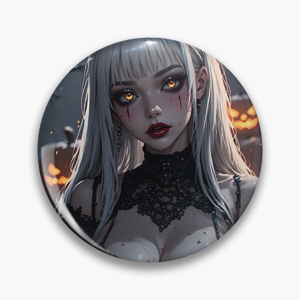 Item preview, Hot Halloween Anime Babe Goth Mommy Waifu Woman designed and sold by Your New Fixation.