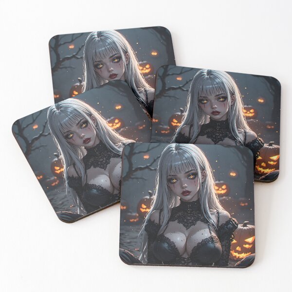 Item preview, Hot Halloween Anime Babe Goth Mommy Waifu Woman designed and sold by Your New Fixation.