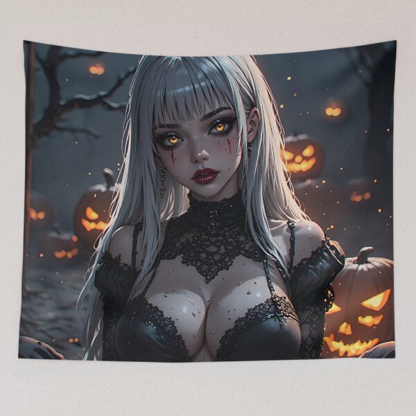 Item preview, Hot Halloween Anime Babe Goth Mommy Waifu Woman designed and sold by Your New Fixation.
