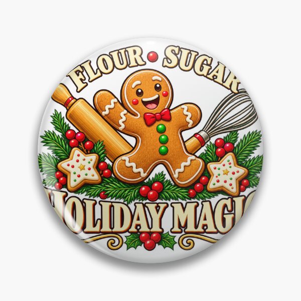 Item preview, Flour Sugar Holiday Magic Gingerbread Baker designed and sold by skyartdesign.