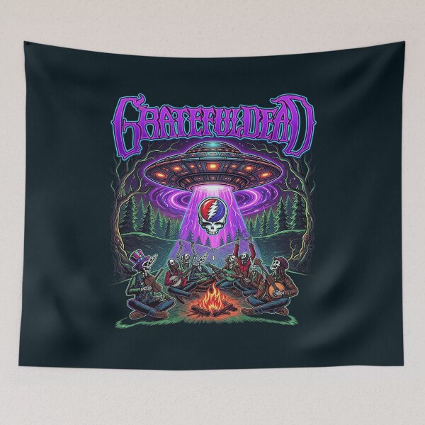 Item preview, Grateful Dead UFO Campfire Poster designed and sold by GulFlowerofLife.