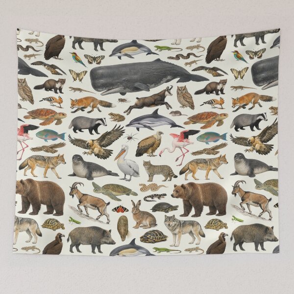 Item preview, Native Animals of Greece Retro Style Identification Chart designed and sold by kakarikihill.
