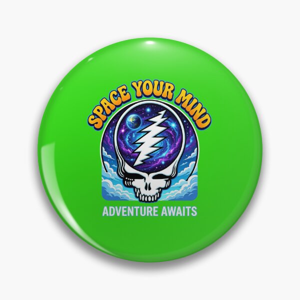 Item preview, Space Your Mind Grateful Dead Cosmic Skull designed and sold by GulFlowerofLife.