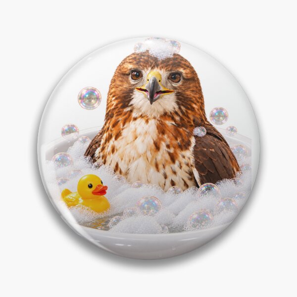 Item preview, Red Tailed Hawk Bathtub Duck Visit designed and sold by Sillytoe.