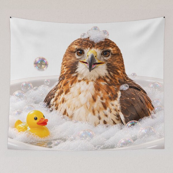 Item preview, Red Tailed Hawk Bathtub Duck Visit designed and sold by Sillytoe.