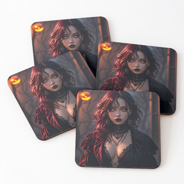 Item preview, Hot Halloween Anime Babe Goth Mommy Waifu Woman designed and sold by Your New Fixation.