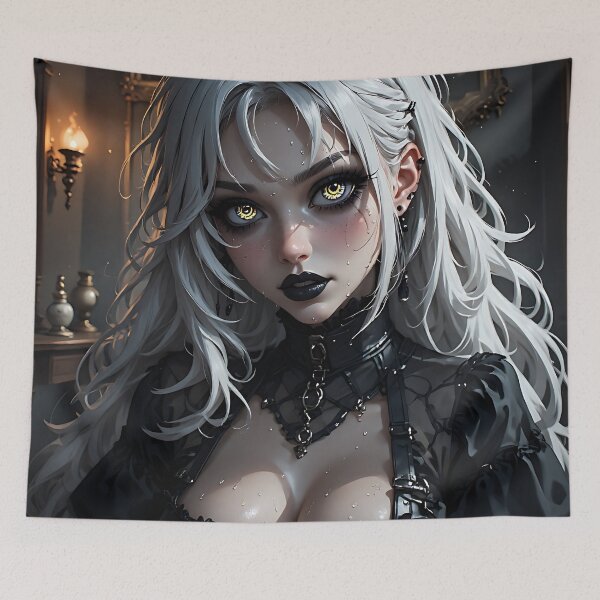 Item preview, Hot Halloween Anime Babe Goth Mommy Waifu Woman designed and sold by Your New Fixation.