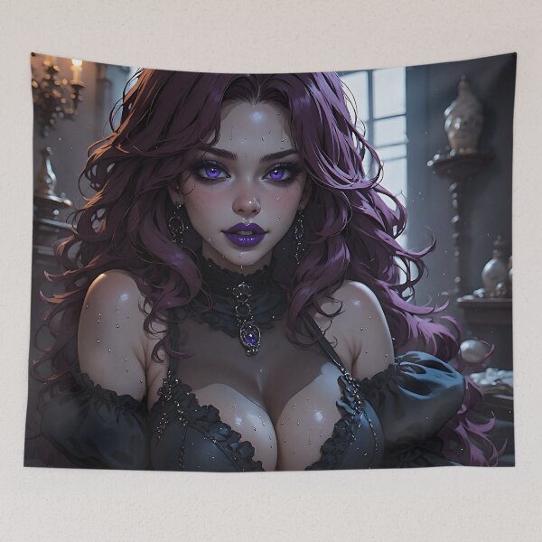 Item preview, Hot Halloween Anime Babe Goth Mommy Waifu Woman designed and sold by Your New Fixation.