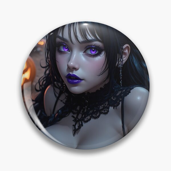 Item preview, Hot Halloween Anime Babe Goth Mommy Waifu Woman designed and sold by Your New Fixation.