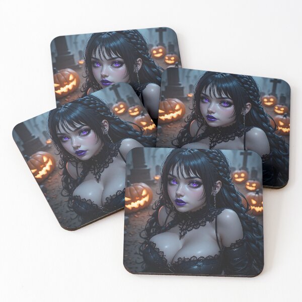 Item preview, Hot Halloween Anime Babe Goth Mommy Waifu Woman designed and sold by Your New Fixation.