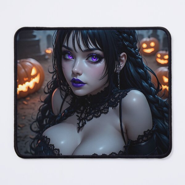 Item preview, Hot Halloween Anime Babe Goth Mommy Waifu Woman designed and sold by Your New Fixation.