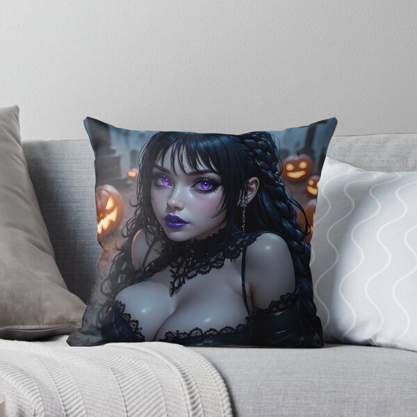 Item preview, Hot Halloween Anime Babe Goth Mommy Waifu Woman designed and sold by Your New Fixation.