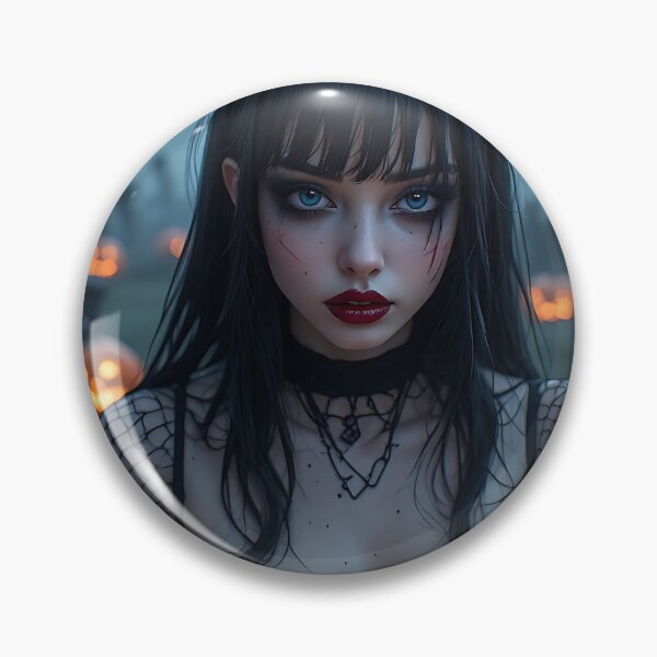 Item preview, Hot Halloween Anime Babe Goth Mommy Waifu Woman designed and sold by Your New Fixation.