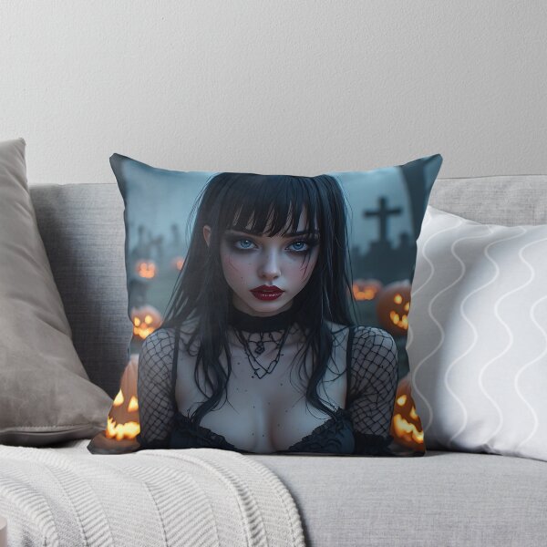 Item preview, Hot Halloween Anime Babe Goth Mommy Waifu Woman designed and sold by Your New Fixation.