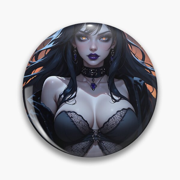 Item preview, Hot Halloween Anime Babe Goth Mommy Waifu Woman designed and sold by Your New Fixation.