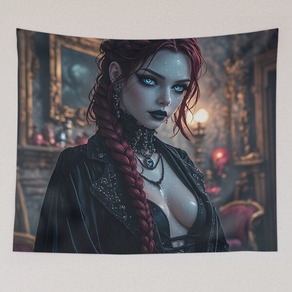 Item preview, Hot Halloween Anime Babe Goth Mommy Waifu Woman designed and sold by Your New Fixation.