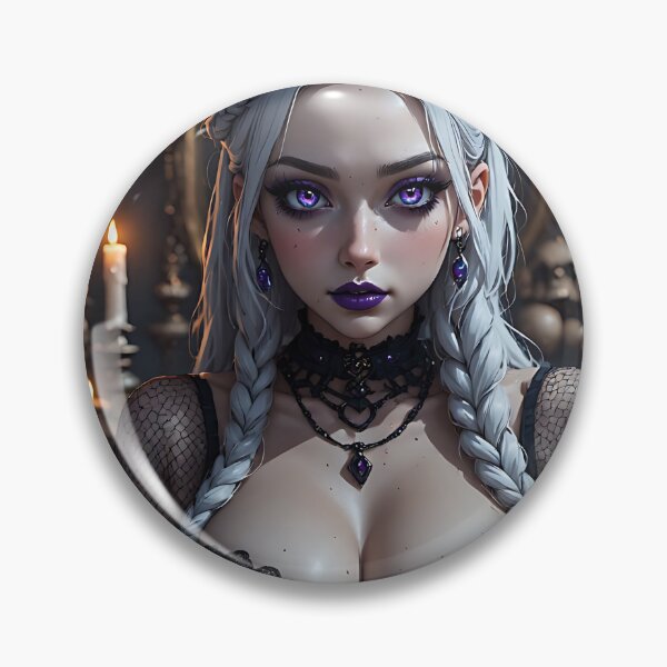 Item preview, Hot Halloween Anime Babe Goth Mommy Waifu Woman designed and sold by Your New Fixation.