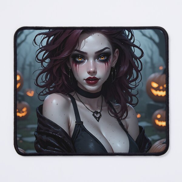Item preview, Hot Halloween Anime Babe Goth Mommy Waifu Woman designed and sold by Your New Fixation.
