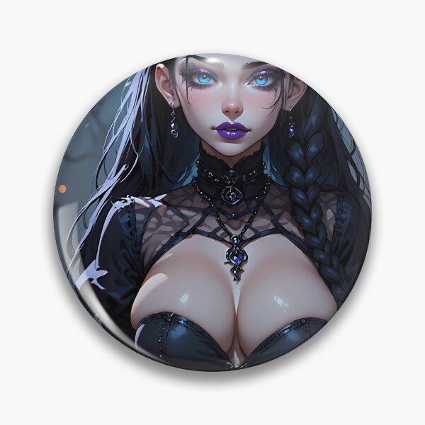 Item preview, Hot Halloween Anime Babe Goth Mommy Waifu Woman designed and sold by Your New Fixation.