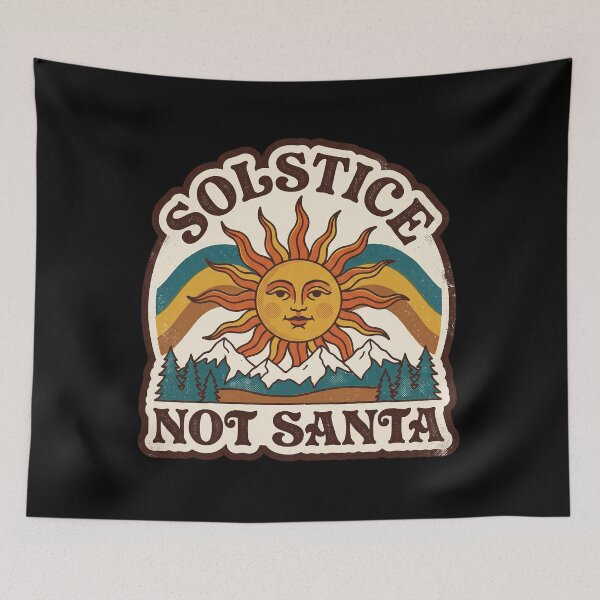 Item preview, Solstice, Not Santa — Retro 70s Pagan Yule designed and sold by TheCalmEdit.