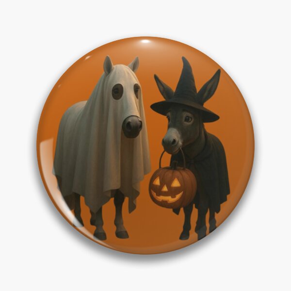 Item preview, Halloween Duo: Ghost Horse & Witch Donkey designed and sold by Catfcreations.