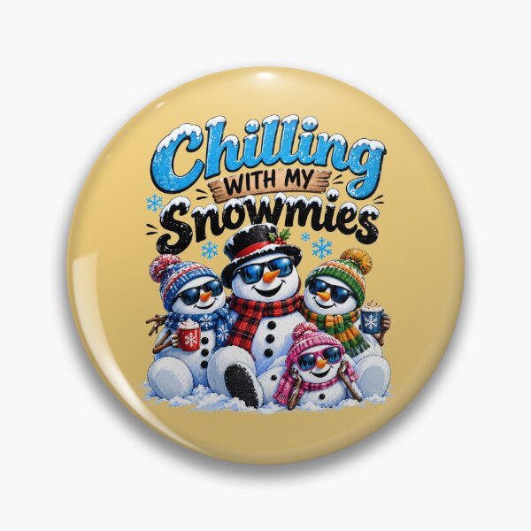 Item preview, Chilling With My Snowmies – Funny Snowman Family Winter Holiday Art designed and sold by Evelashop.