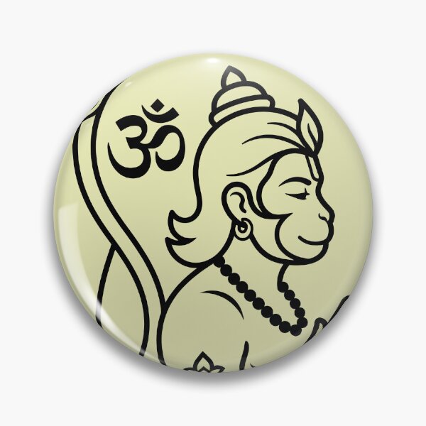Item preview, Lord Hanuman Devotional Line Art designed and sold by hutofdesigns.