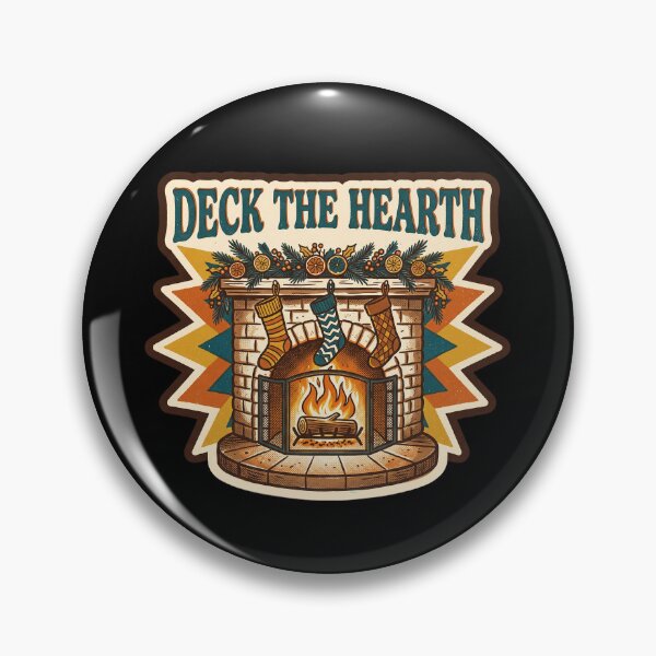 Item preview, Retro 70s Yule Fireplace — Deck the Hearth designed and sold by TheCalmEdit.