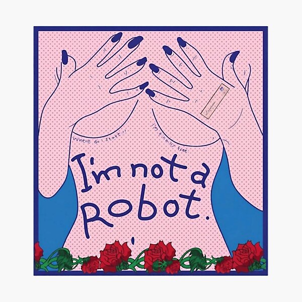Item preview, I Am Not a Robot Rose Portrait designed and sold by Strike-A-Pose.