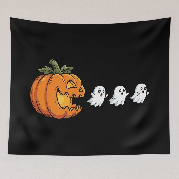 Item preview, Halloween Pumpkin Eating Ghost Funny designed and sold by RareLavender.