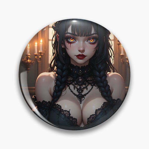 Item preview, Hot Halloween Anime Babe Goth Mommy Waifu Woman designed and sold by Your New Fixation.