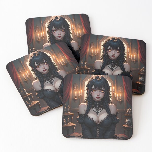 Item preview, Hot Halloween Anime Babe Goth Mommy Waifu Woman designed and sold by Your New Fixation.