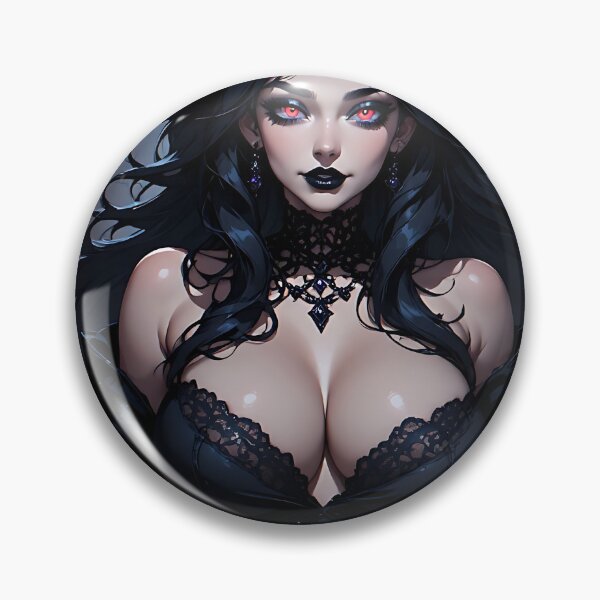 Item preview, Hot Halloween Anime Babe Goth Mommy Waifu Woman designed and sold by Your New Fixation.