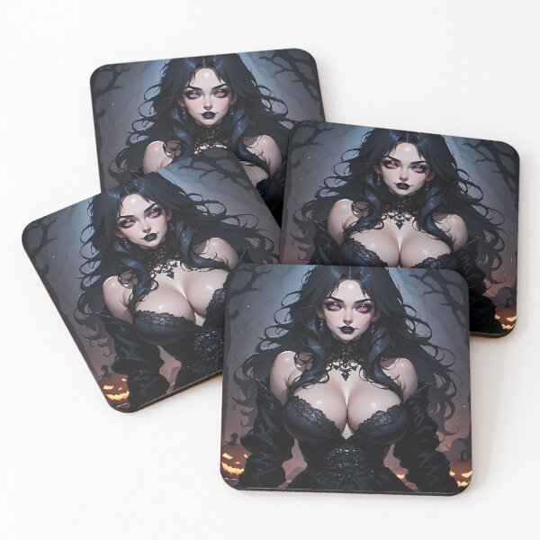Item preview, Hot Halloween Anime Babe Goth Mommy Waifu Woman designed and sold by Your New Fixation.