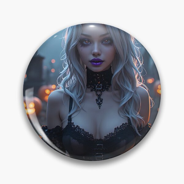 Item preview, Hot Halloween Anime Babe Goth Mommy Waifu Woman designed and sold by Your New Fixation.
