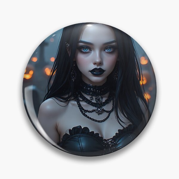 Item preview, Hot Halloween Anime Babe Goth Mommy Waifu Woman designed and sold by Your New Fixation.
