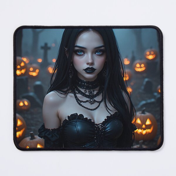 Item preview, Hot Halloween Anime Babe Goth Mommy Waifu Woman designed and sold by Your New Fixation.